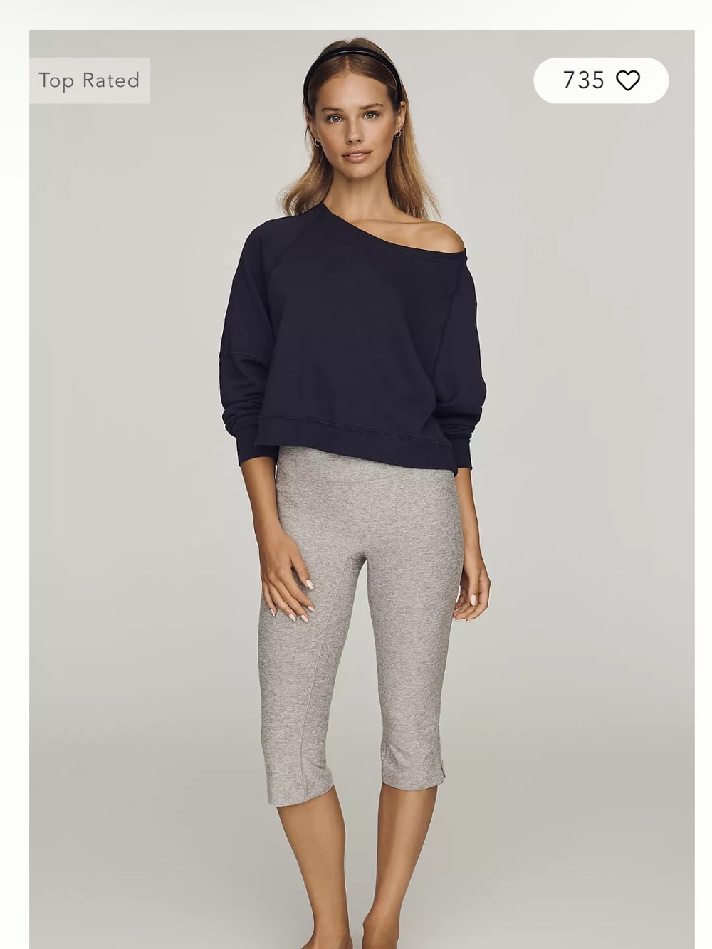 Daily Practice open back pullover - Picture 2 of 9